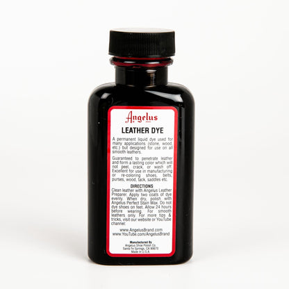 Black Angelus Leather Dye Cordovan #017 3Oz/88.72Ml Leather Dyes