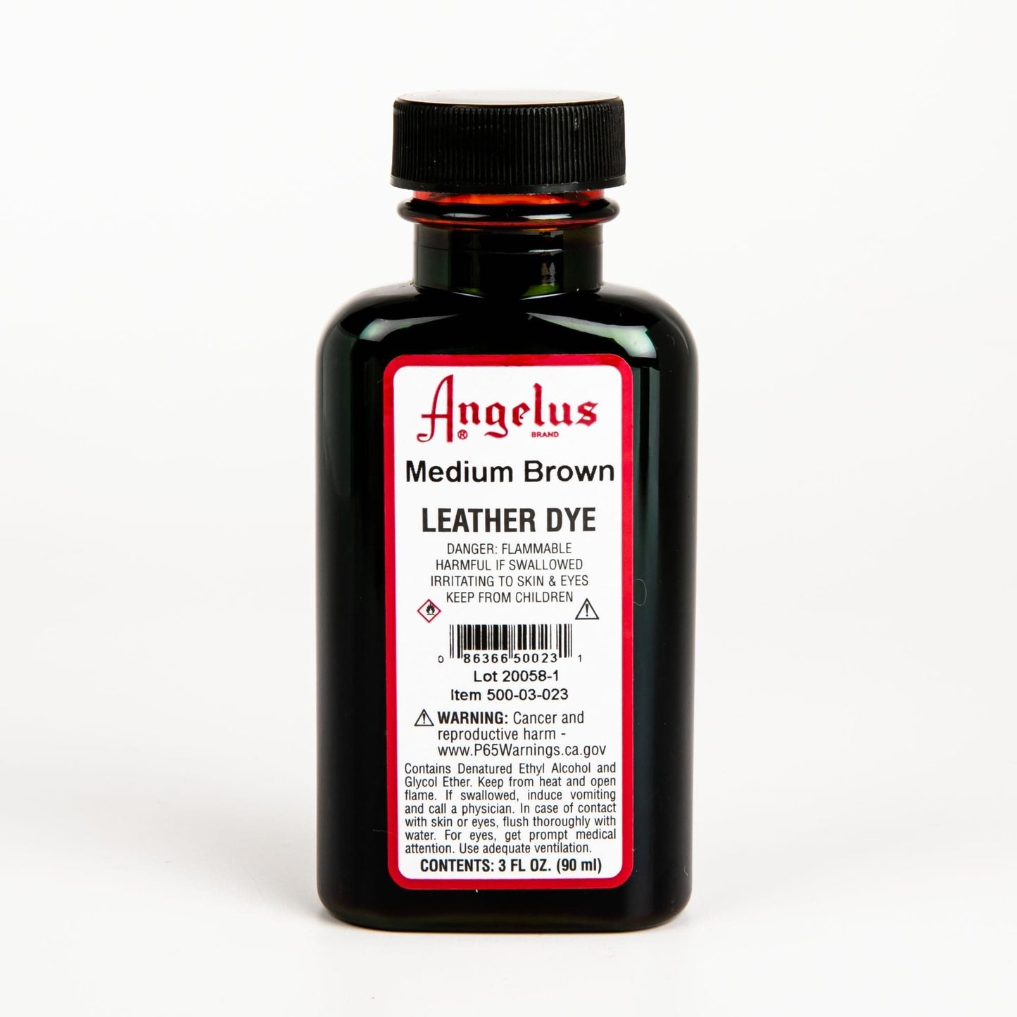 Red Angelus Leather Dye Med Brown #023 3Oz/88.72Ml Leather Dyes