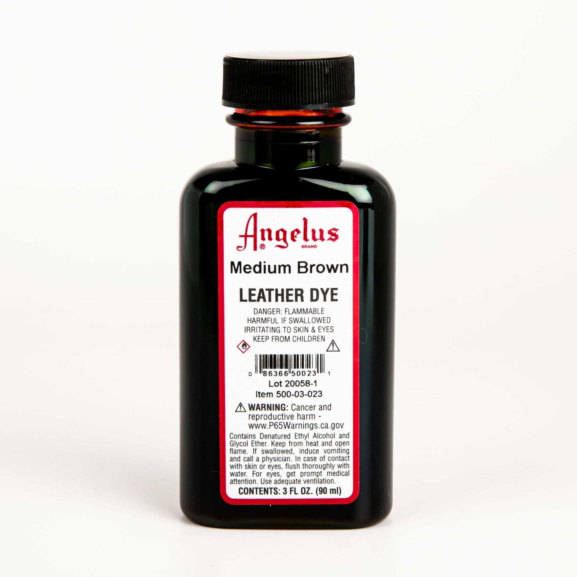 Red Angelus Leather Dye Med Brown #023 3Oz/88.72Ml Leather Dyes