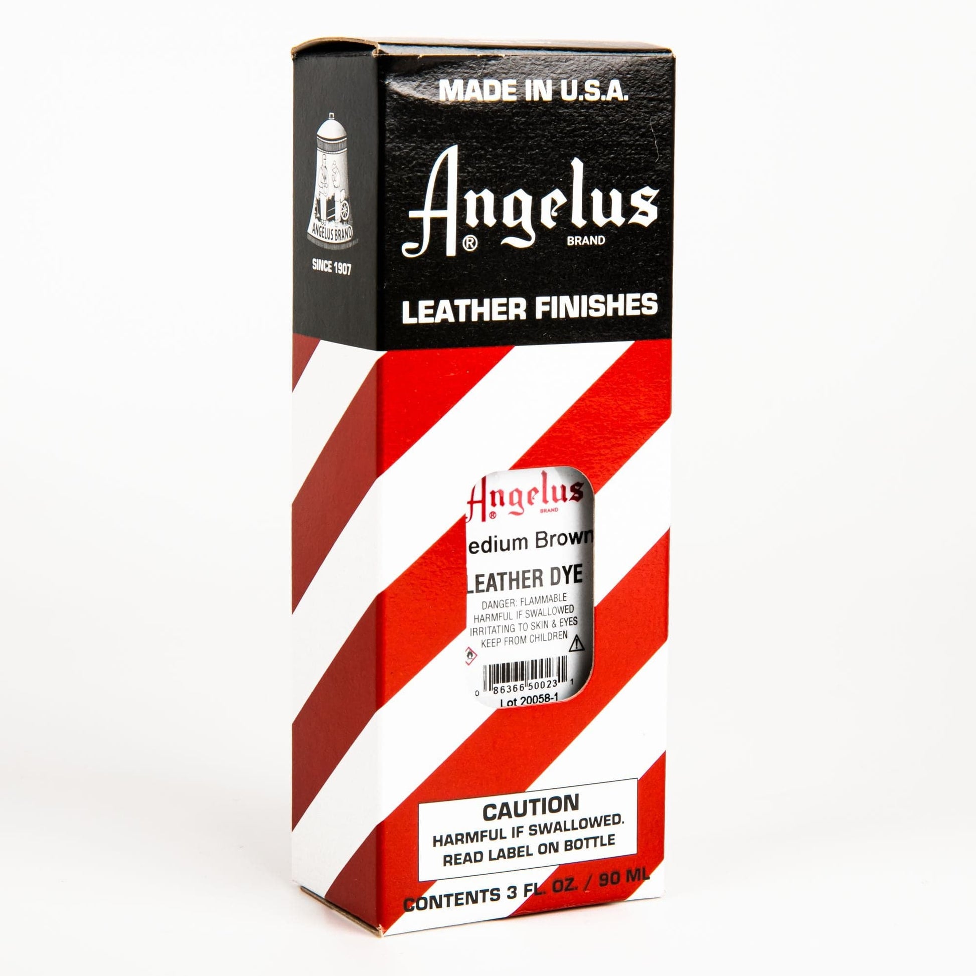 Red Angelus Leather Dye Med Brown #023 3Oz/88.72Ml Leather Dyes