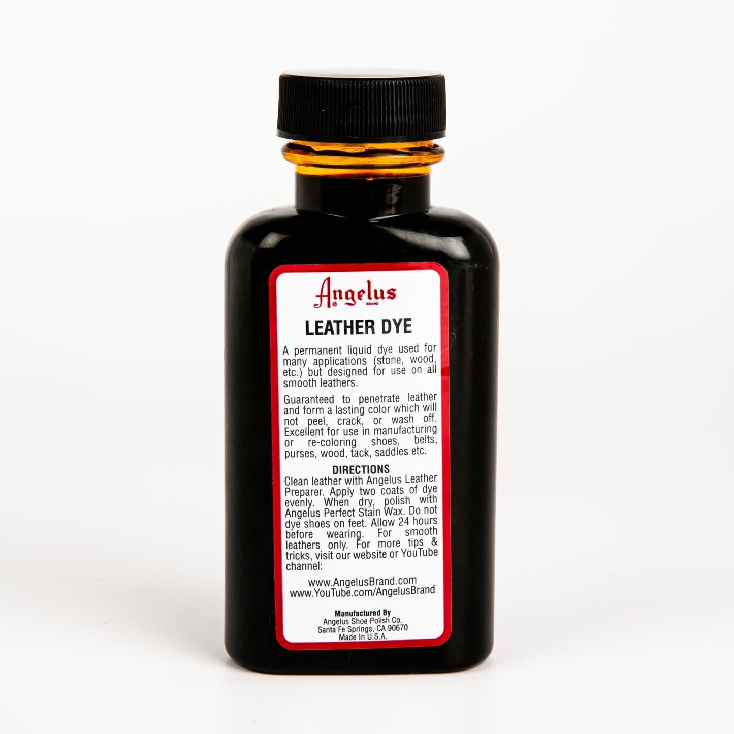 Black Angelus Leather Dye Orange #024 3Oz/88.72Ml Leather Dyes