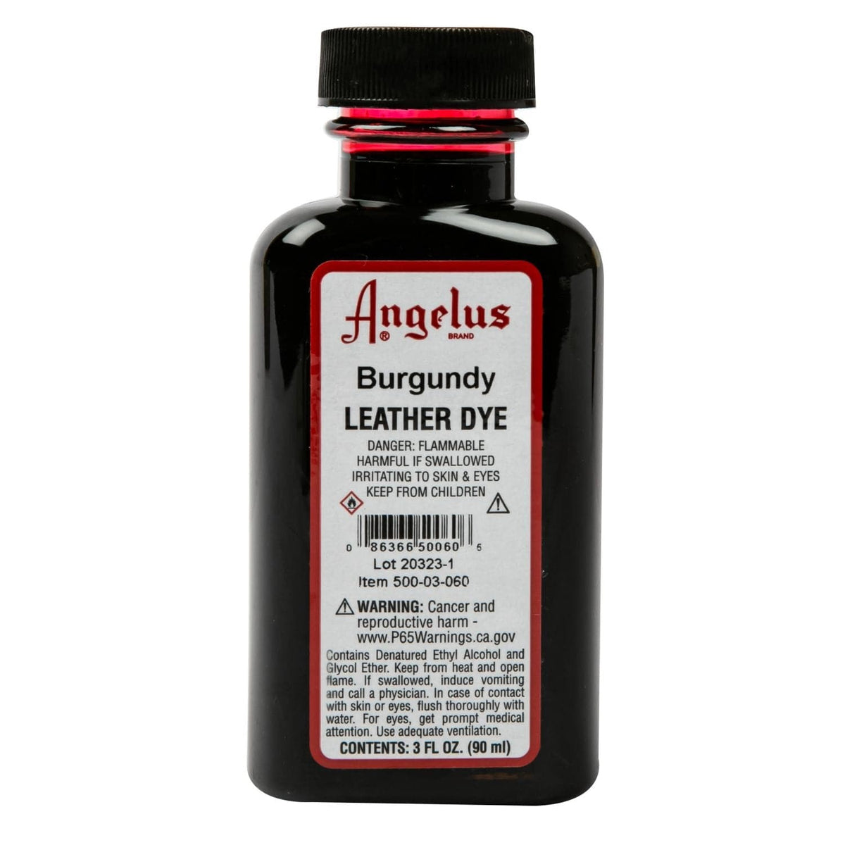 Light Gray Angelus Leather Dye Burgundy #060 3Oz/88.72Ml Leather Dyes