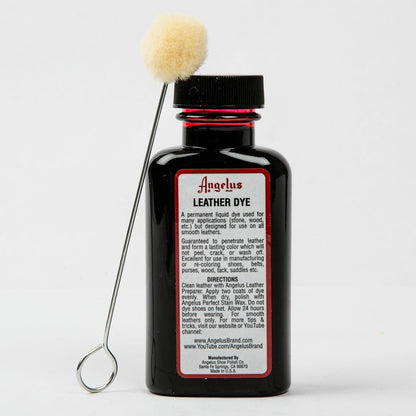 Black Angelus Leather Dye Burgundy #060 3Oz/88.72Ml Leather Dyes