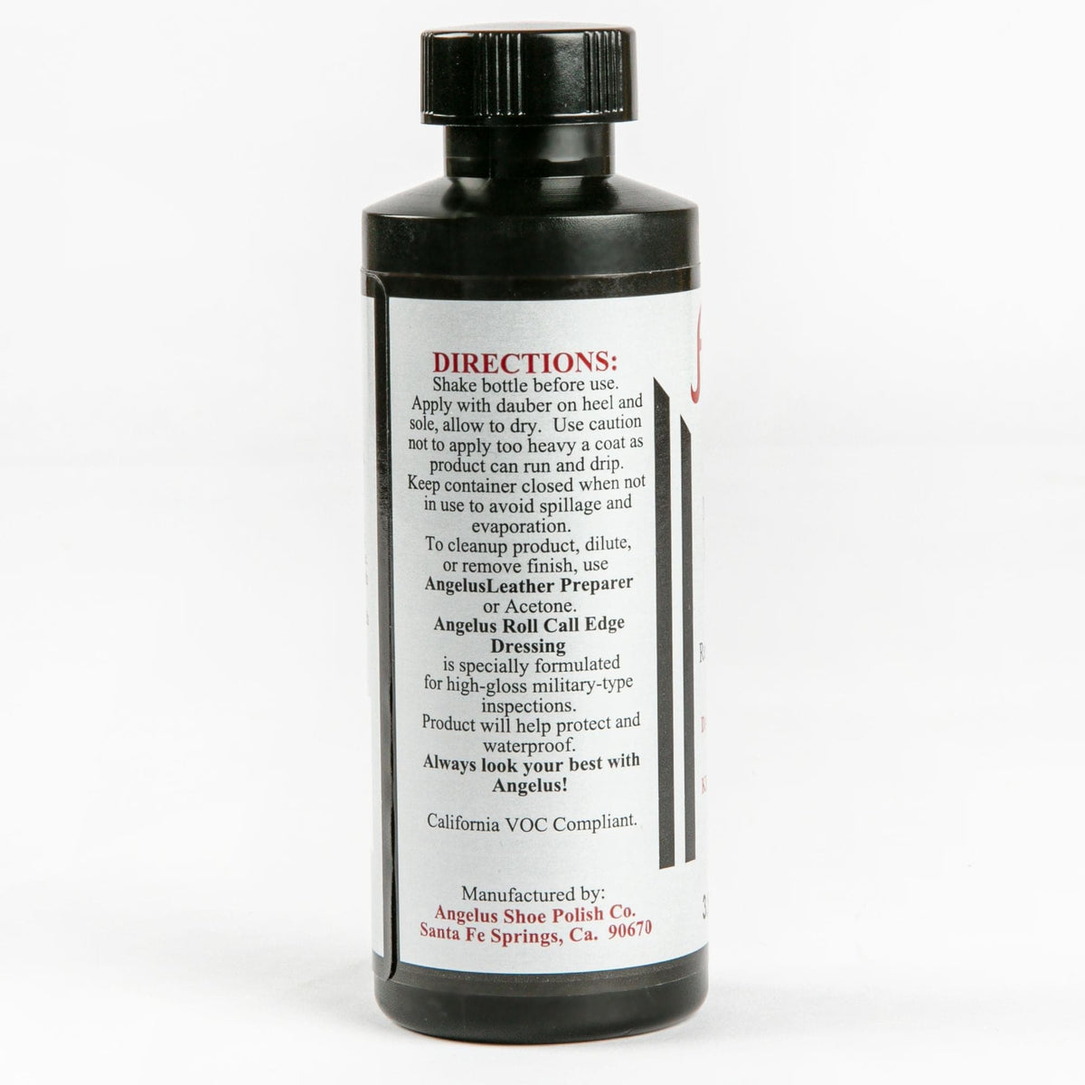 Gray Angelus Edge Finish Military Grade Black #541 118Ml Leather Care