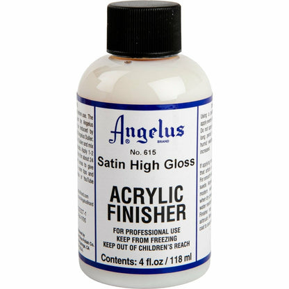 Gray Angelus Acrylic Flexible Clear Satin High Gloss Finish #615 (4 Oz) 118Ml Leather Paint Mediums