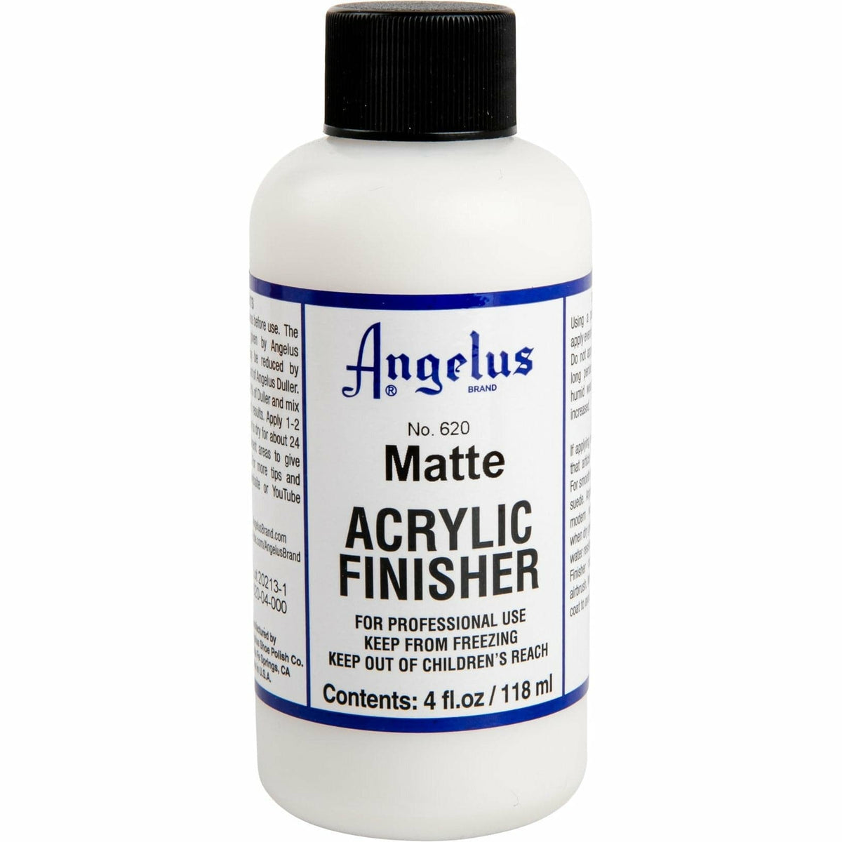Lavender Angelus Acrylic Clear Finish Matt #620, 4 Oz (118Ml) Leather Paint Mediums