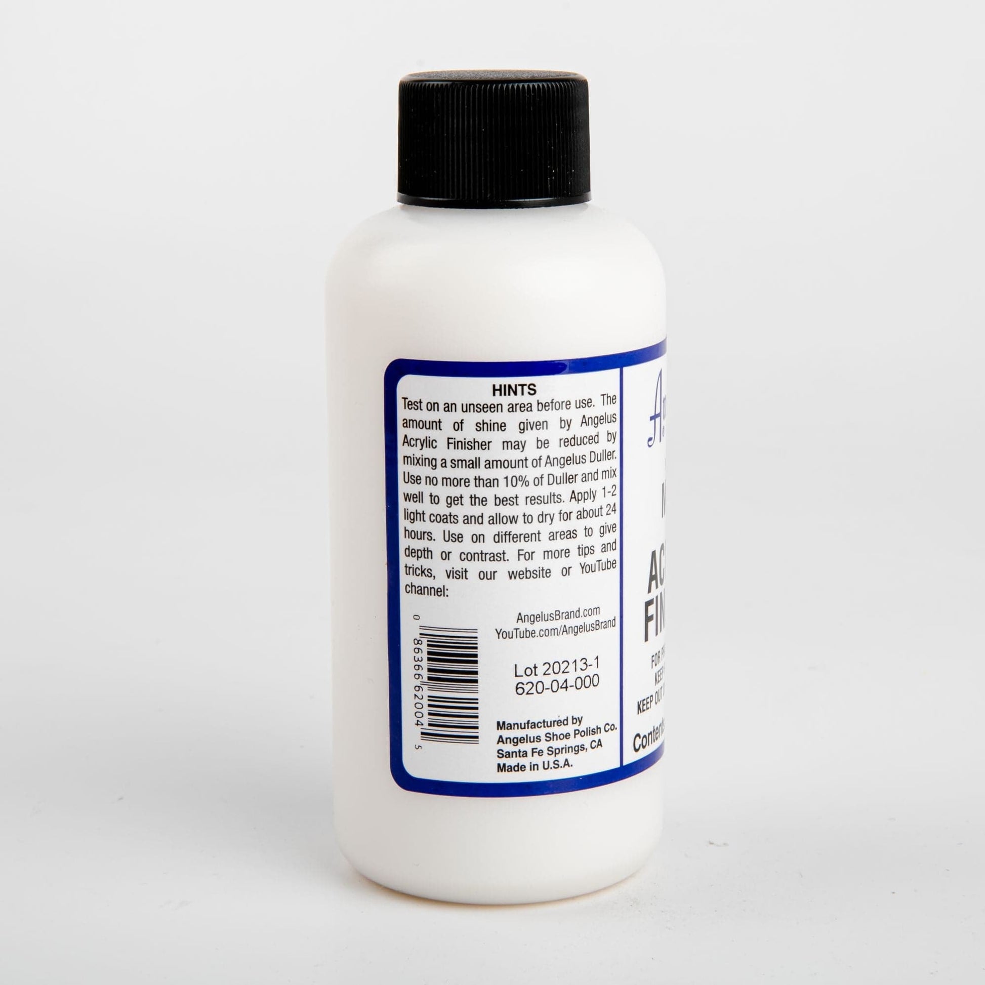 Lavender Angelus Acrylic Clear Finish Matt #620, 4 Oz (118Ml) Leather Paint Mediums