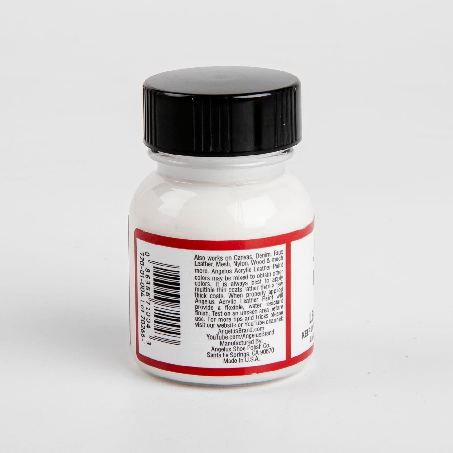 Firebrick Angelus Acrylic Paint Neutral #004 29Ml Use On Leather, Vinyl Or Fabric Leather and Vinyl Paint