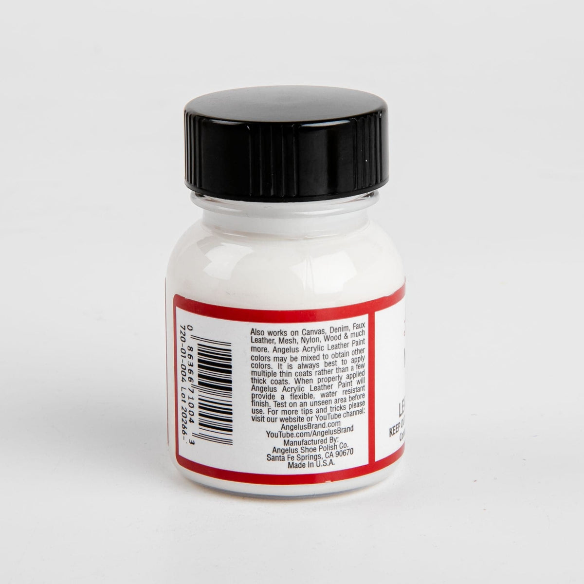 Firebrick Angelus Acrylic Paint Neutral #004 29Ml Use On Leather, Vinyl Or Fabric Leather and Vinyl Paint