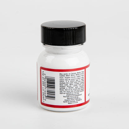 Brown Angelus Acrylic Paint White #005 29Ml Use On Leather, Vinyl Or Fabric Leather Paints