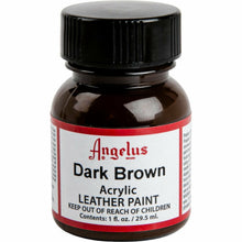 Black Angelus Acrylic Paint Dark Brown #018 29Ml Use On Leather, Vinyl Or Fabric Leather Paints