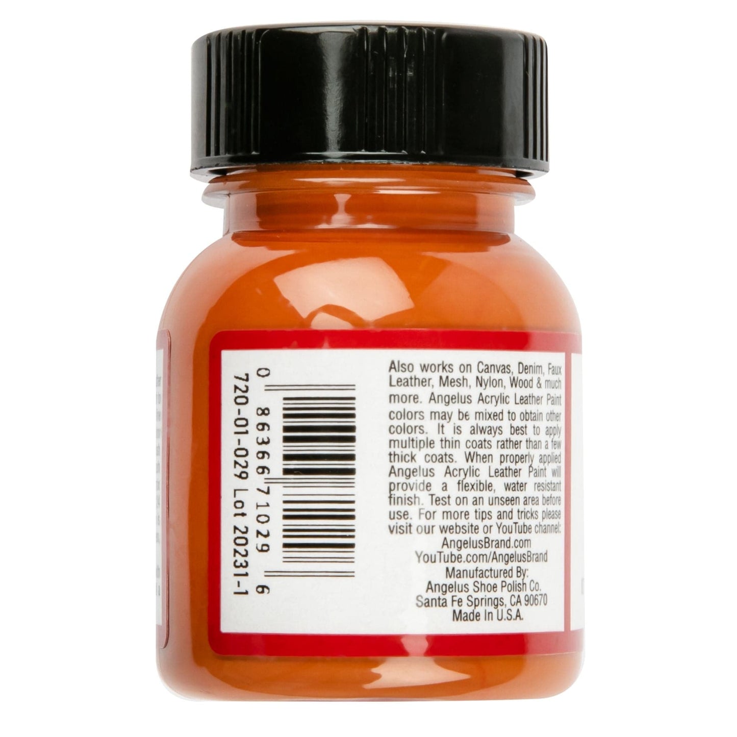 Chocolate Angelus Acrylic Paint Tan #029 29Ml Use On Leather, Vinyl Or Fabric Leather Paints