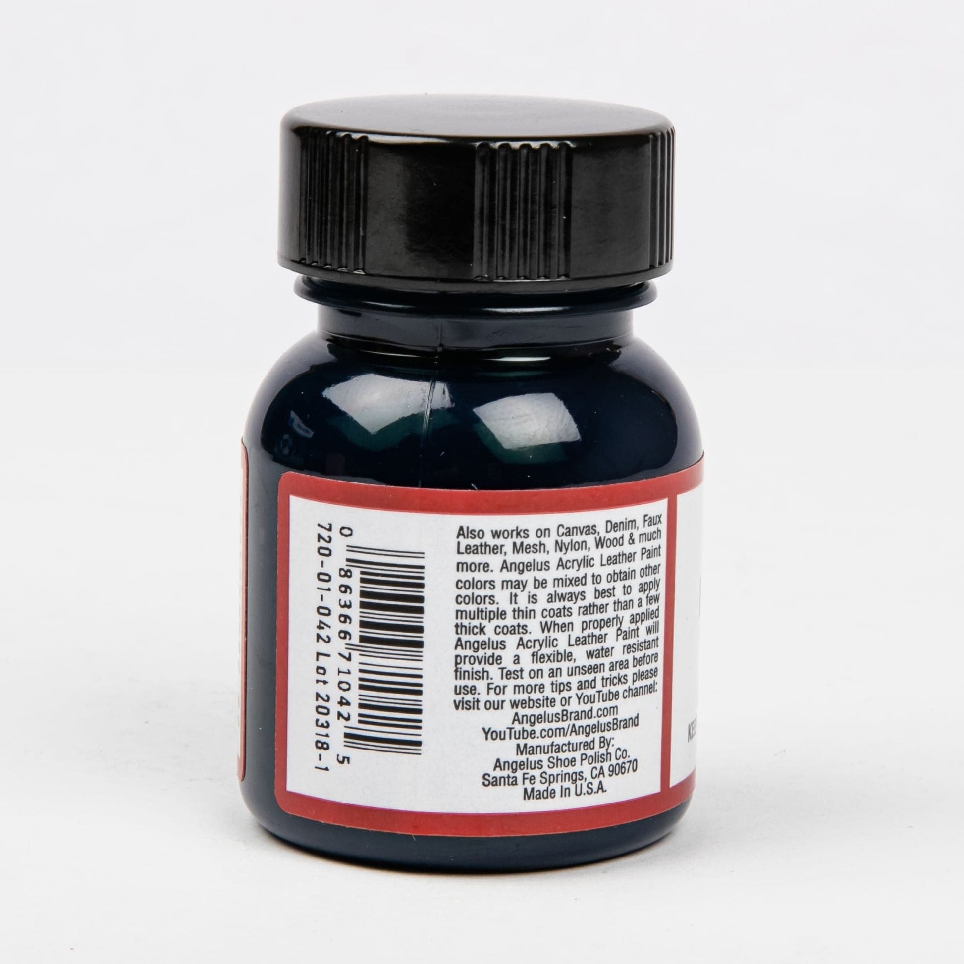 Black Angelus Acrylic Paint Navy Blue #042 29Ml Use On Leather, Vinyl Or Fabric Leather Paints