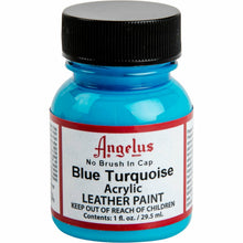 Dark Turquoise Angelus Acrylic Paint Blue Turquoise #045 29Ml Use On Leather, Vinyl Or Fabric Leather Paints