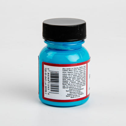 Dark Turquoise Angelus Acrylic Paint Blue Turquoise #045 29Ml Use On Leather, Vinyl Or Fabric Leather Paints