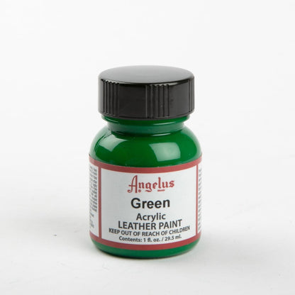 Dark Green Angelus Acrylic Paint Green #050 29Ml Use On Leather, Vinyl Or Fabric Leather Paints