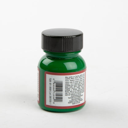 Dark Green Angelus Acrylic Paint Green #050 29Ml Use On Leather, Vinyl Or Fabric Leather Paints