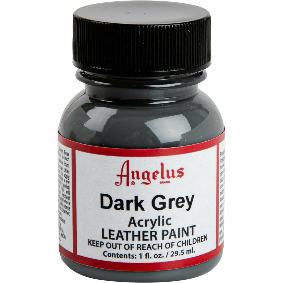 Black Angelus Acrylic Paint Dark Grey #080 29Ml Use On Leather, Vinyl Or Fabric Leather Paints