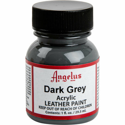 Black Angelus Acrylic Paint Dark Grey #080 29Ml Use On Leather, Vinyl Or Fabric Leather Paints