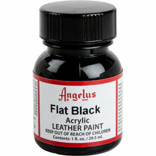 Black Angelus Acrylic Paint Flat Black #101 29Ml Use On Leather, Vinyl Or Fabric Leather Paints
