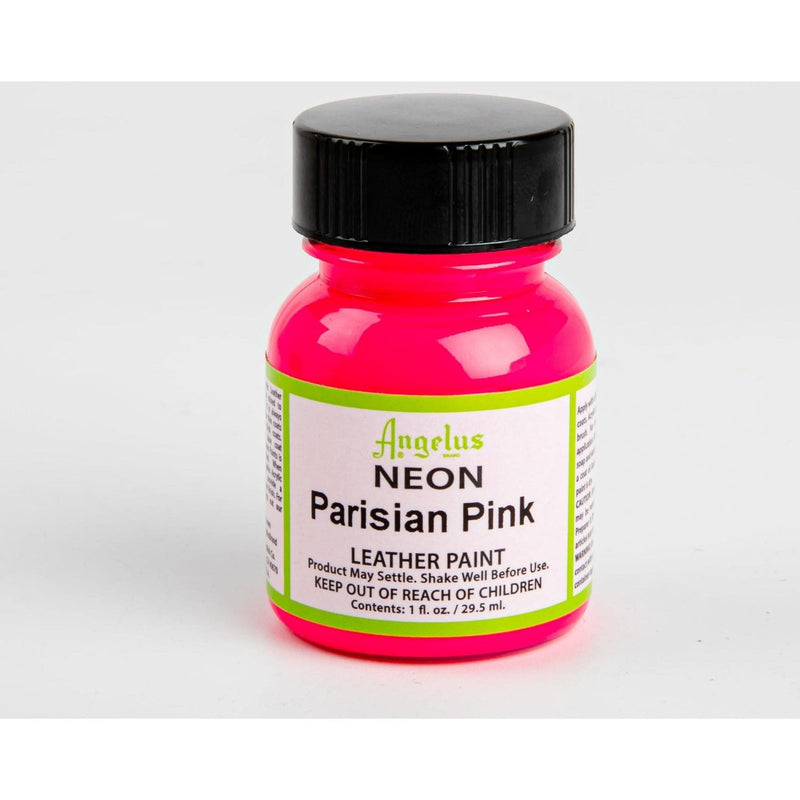 Deep Pink Angelus Neon Acrylic Paint Parisian Pink 29Ml Use On Leather, Vinyl Or Fabric Leather and Vinyl Paint