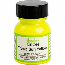 Yellow Angelus Neon Acrylic Paint Tropic Sun Yellow 29Ml Use On Leather, Vinyl Or Fabric Leather Paints