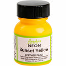 Gold Angelus Neon Acrylic Paint Sunset Yellow 29Ml Use On Leather, Vinyl Or Fabric Leather Paints