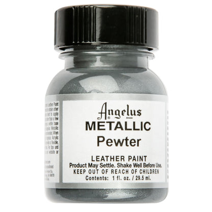 White Smoke Angelus Acrylic Paint Pewter #143 29Ml Use On Leather, Vinyl Or Fabric Leather Paints