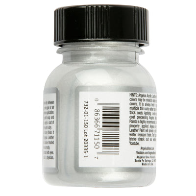 Gray Angelus Acrylic Paint Silver #150 29Ml Use On Leather, Vinyl Or Fabric Leather Paints