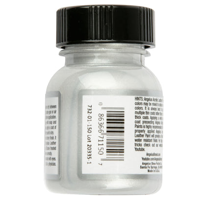 Gray Angelus Acrylic Paint Silver #150 29Ml Use On Leather, Vinyl Or Fabric Leather Paints