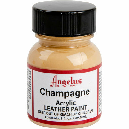 Dark Khaki Angelus Acrylic Paint Champagne #156 29Ml Use On Leather, Vinyl Or Fabric Leather Paints