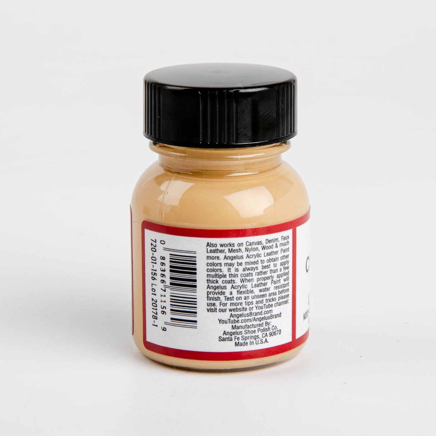 Tan Angelus Acrylic Paint Champagne #156 29Ml Use On Leather, Vinyl Or Fabric Leather Paints