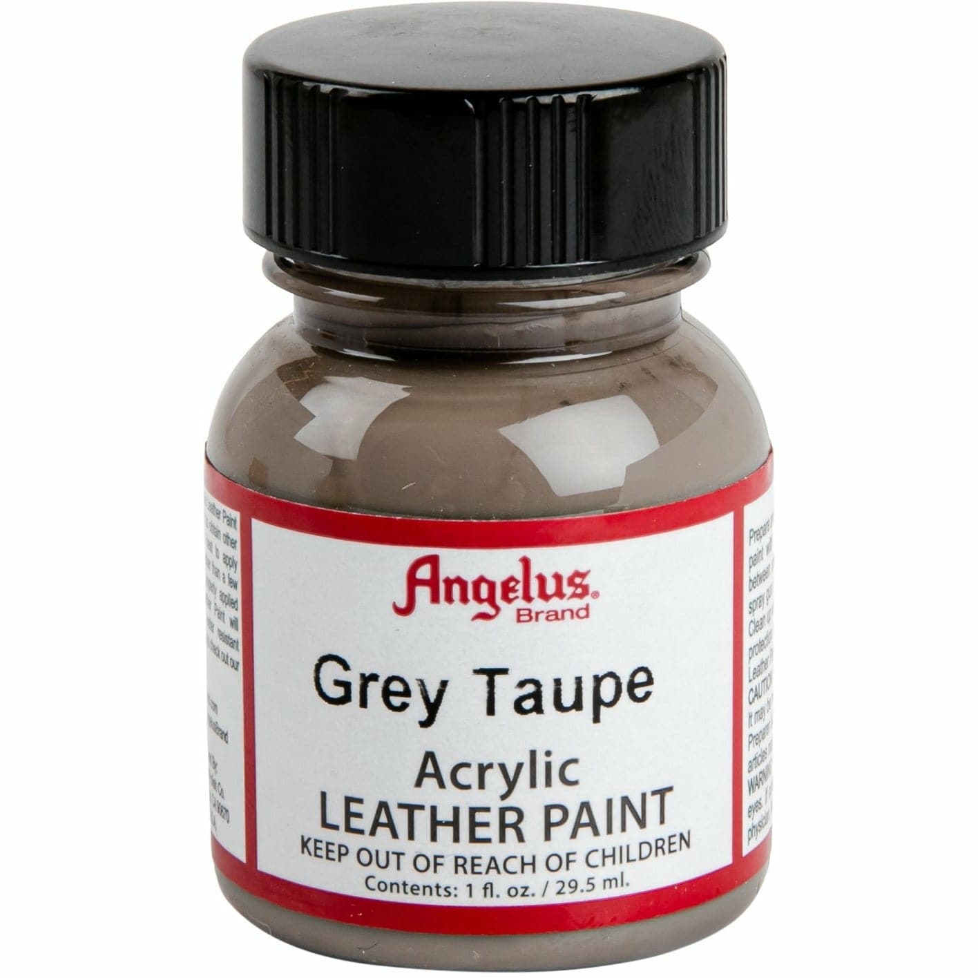 Black Angelus Acrylic Paint Grey Taupe #166 29Ml Use On Leather, Vinyl Or Fabric Leather Paints