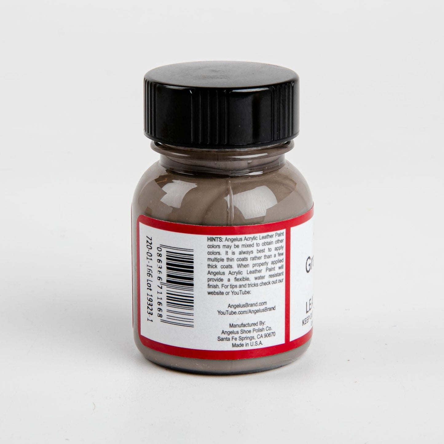 Brown Angelus Acrylic Paint Grey Taupe #166 29Ml Use On Leather, Vinyl Or Fabric Leather Paints