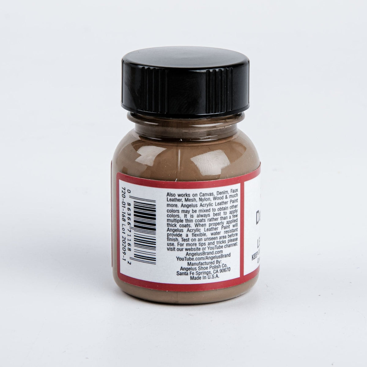Dark Olive Green Angelus Acrylic Paint Dark Taupe #168 29Ml Use On Leather, Vinyl Or Fabric Leather Paints