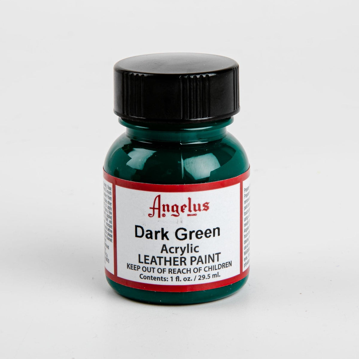 Black Angelus Acrylic Paint Dark Green #171 29Ml Use On Leather, Vinyl Or Fabric Leather Paints