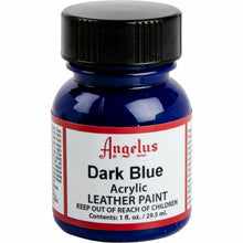 Black Angelus Acrylic Paint Dark Blue #179 29Ml Use On Leather, Vinyl Or Fabric Leather Paints