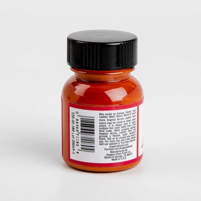 Dark Red Angelus Acrylic Paint Cognac #180 29Ml Use On Leather, Vinyl Or Fabric Leather Paints