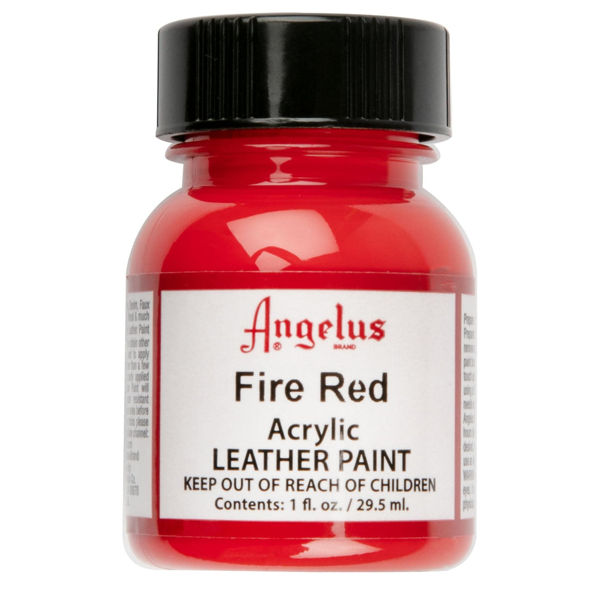 Firebrick Angelus Acrylic Paint Fire Red #185 29Ml Use On Leather, Vinyl Or Fabric Leather Paints