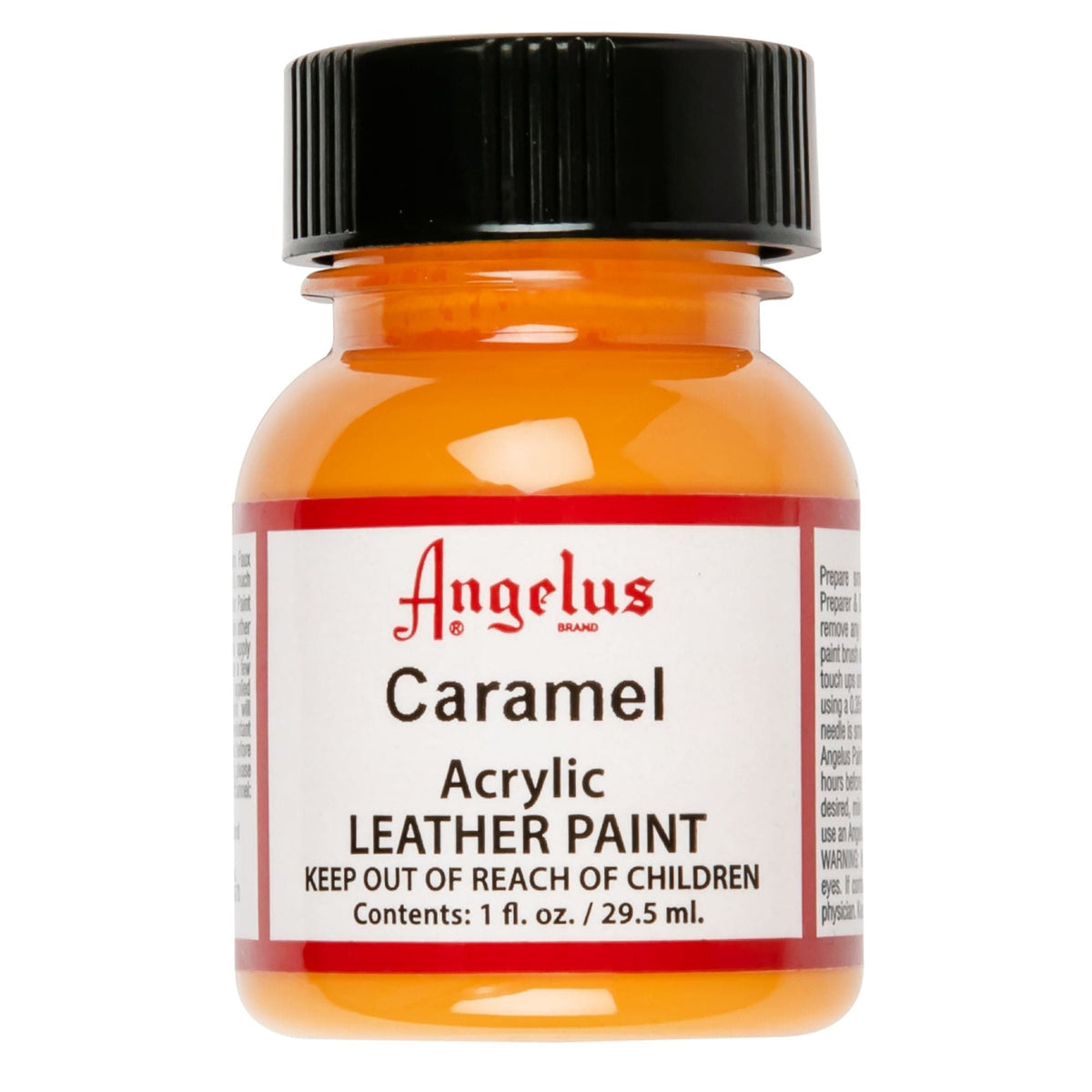 Dark Orange Angelus Acrylic Paint Caramel #194 29Ml Use On Leather, Vinyl Or Fabric Leather Paints