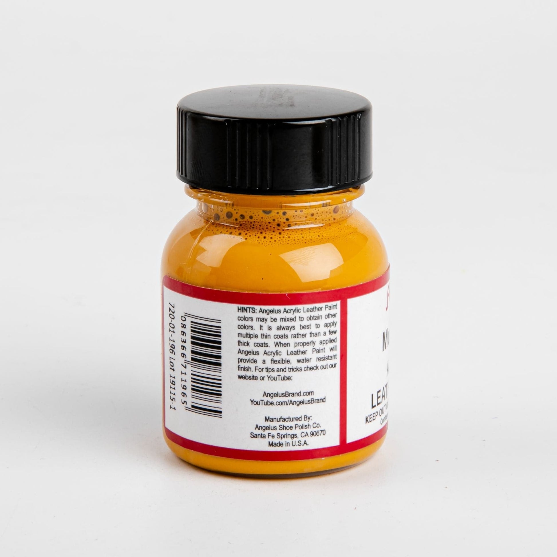 Goldenrod Angelus Acrylic Paint Mustard #196 29Ml Use On Leather, Vinyl Or Fabric Leather Paints