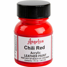 Red Angelus Acrylic Paint Chilli Red #260 29Ml Use On Leather, Vinyl Or Fabric Leather Paints