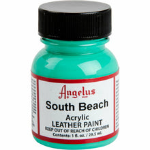 Dark Turquoise Angelus Acrylic Paint South Beach #261 29Ml Use On Leather, Vinyl Or Fabric Leather Paints