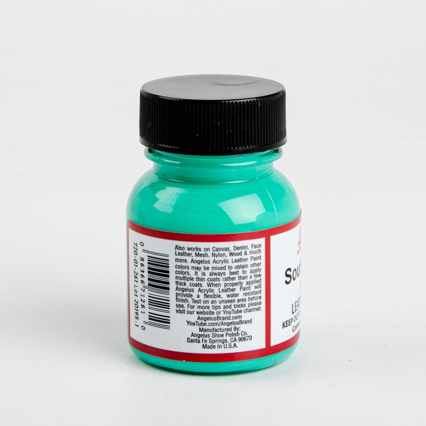 Light Sea Green Angelus Acrylic Paint South Beach #261 29Ml Use On Leather, Vinyl Or Fabric Leather Paints
