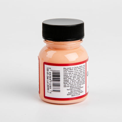 Tan Angelus Acrylic Paint Georgia Peach #266 29Ml Use On Leather, Vinyl Or Fabric Leather Paints