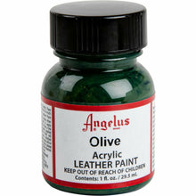 Black Angelus Acrylic Paint Olive #272 29Ml Use On Leather, Vinyl Or Fabric Leather Paints