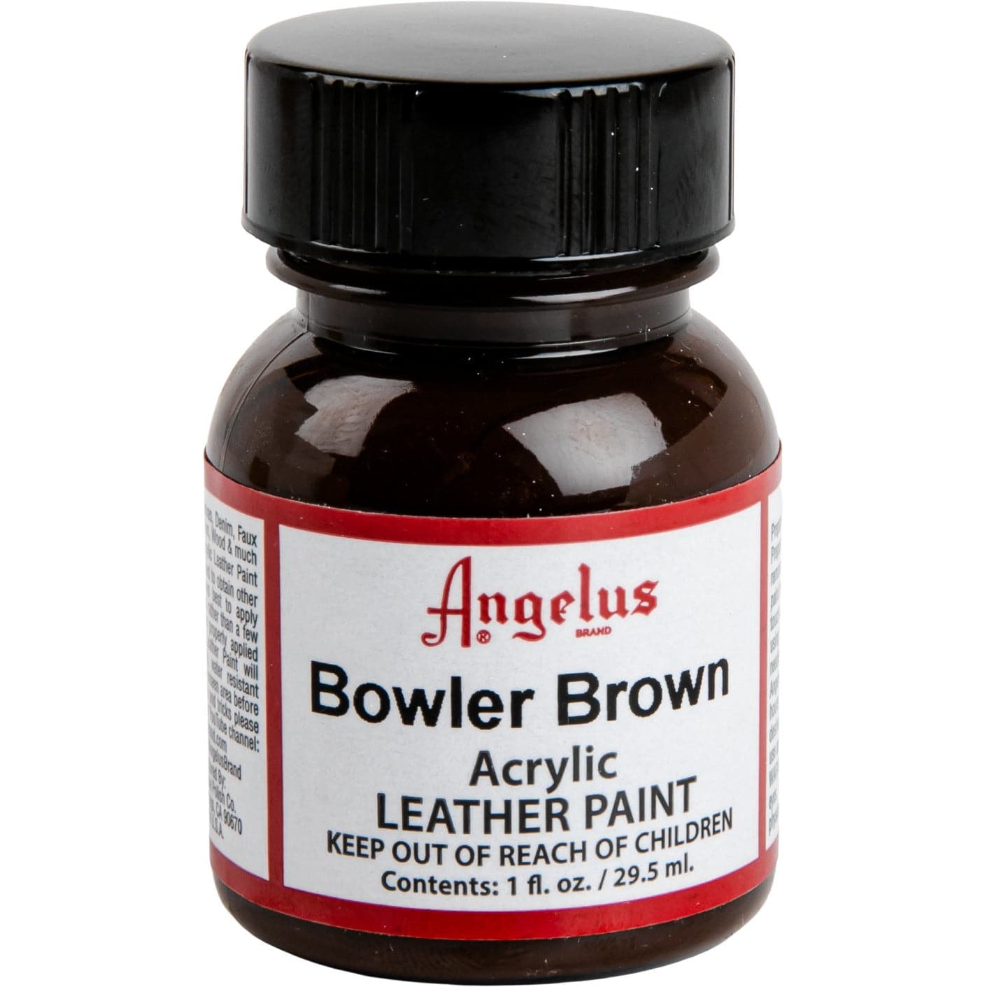 Black Angelus Acrylic Paint Bowler Brown #273 29Ml Use On Leather, Vinyl Or Fabric Leather Paints