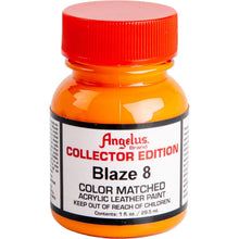 Orange Red Angelus Collectors Edition Acrylic Paint Blaze 8 #312 29Ml Use On Leather, Vinyl Or Fabric Leather Paints