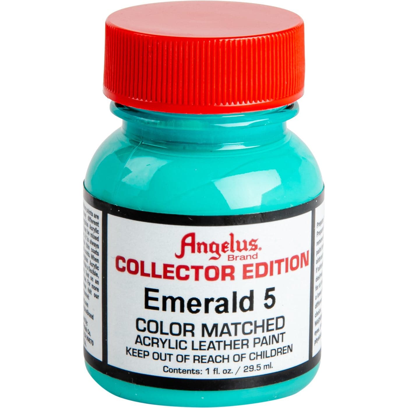 Red Angelus Collectors Edition Acrylic Paint Emerald 5 #317 29Ml For Leather, Vinyl, Fabric Leather Paints