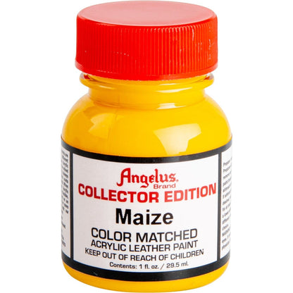 Gold Angelus Collectors Edition Acrylic Paint Maize #321 29Ml Use On Leather, Vinyl Or Fabric Leather Paints